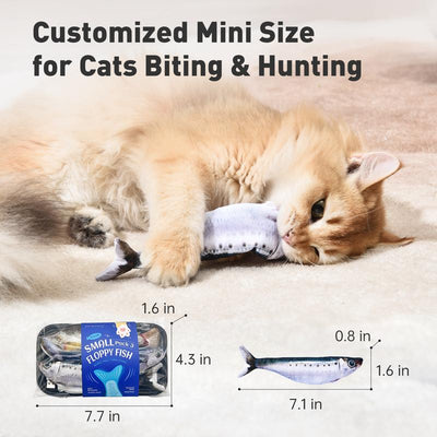 3-Pack Floppy Fish Cat Toys
