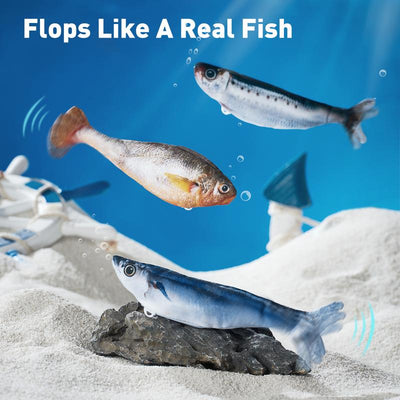 3-Pack Floppy Fish Cat Toys