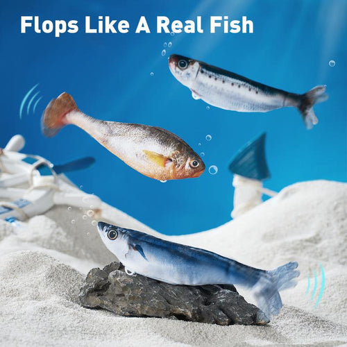 3-Pack Floppy Fish Cat Toys